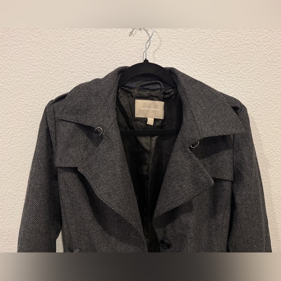 Banana republic wool blend pea coat - Picture 2 of 9